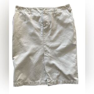 Old Navy khaki front vent pencil skirt, Size 10